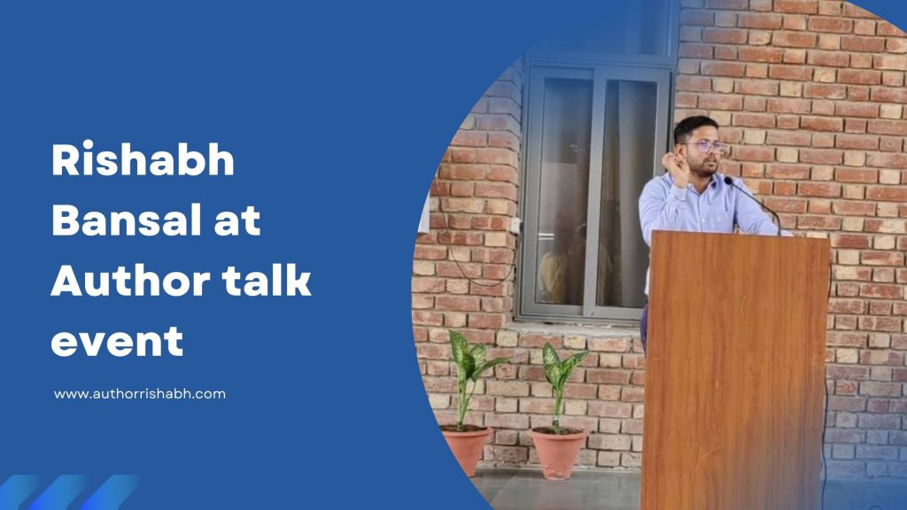 Rishabh Bansal at Author talk event