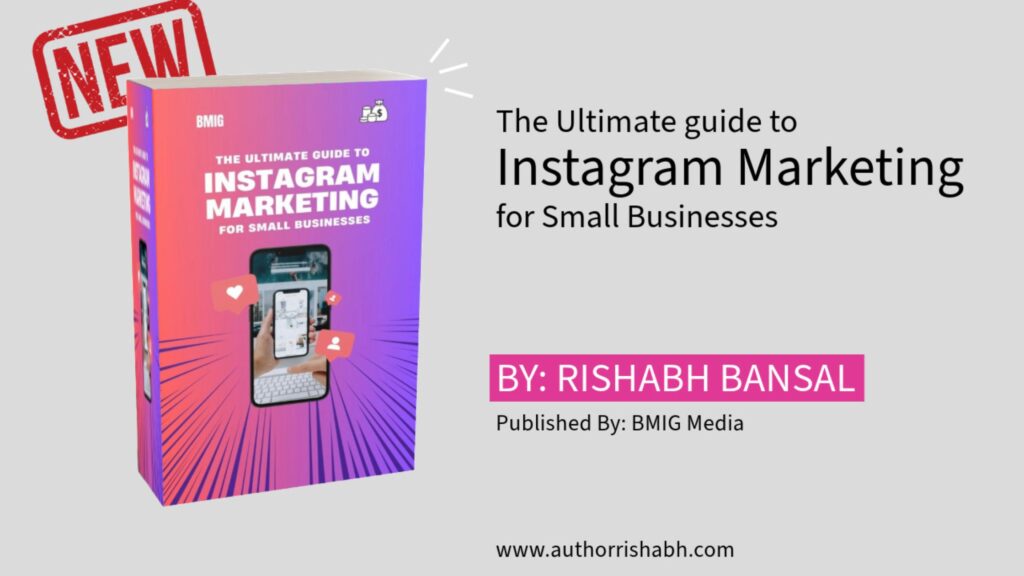 Author Rishabh Bansal new book released on Instagram marketing for small business